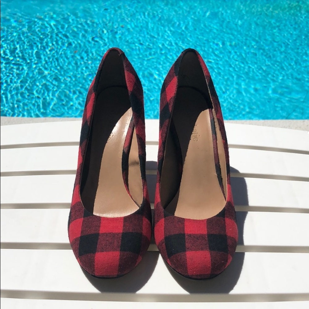 Kelly & Katie checkered heels size 8